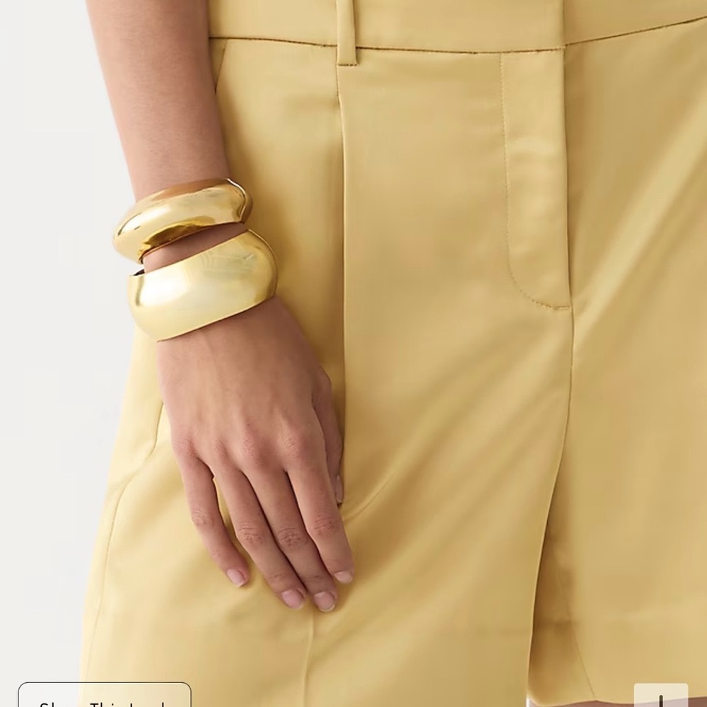 J crew brand, new with tags  gorgeous gold shorts